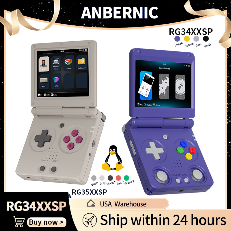 Gaming Console With Tv - Anbernic RG34XXSP RG35XXSP Console de jeu