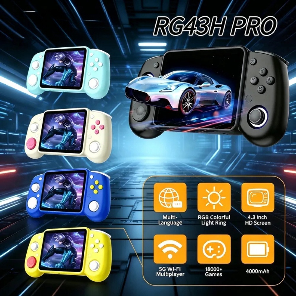 Gaming Console Online - Console de jeu portable rétro RG43H