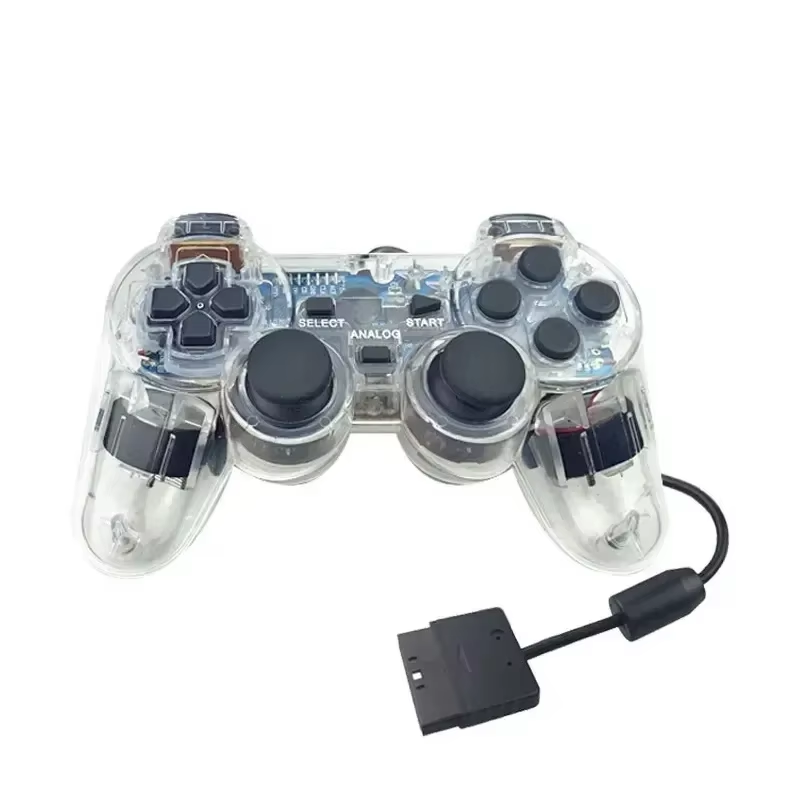 Gaming Console Handle - Manette de jeu PS2, poignée transparente