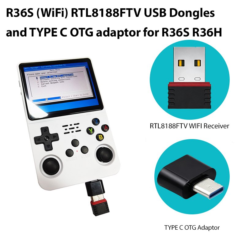 Gaming Console R36H - Dongles USB et adaptateur OTG TYPE