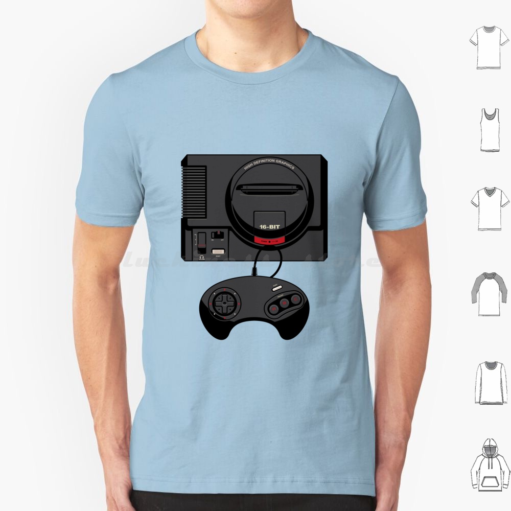 Gaming Console Genesis - T-shirt noir rétro 16 bits pour