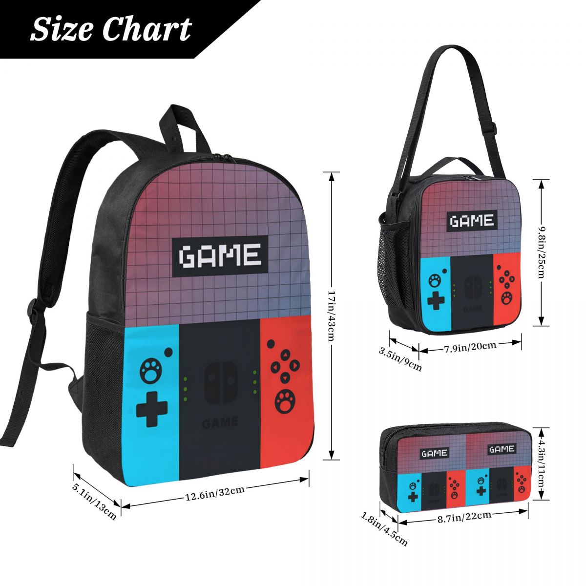 3pecs/ensemble sac à dos pour  - Gaming Console In 90S avis et prix