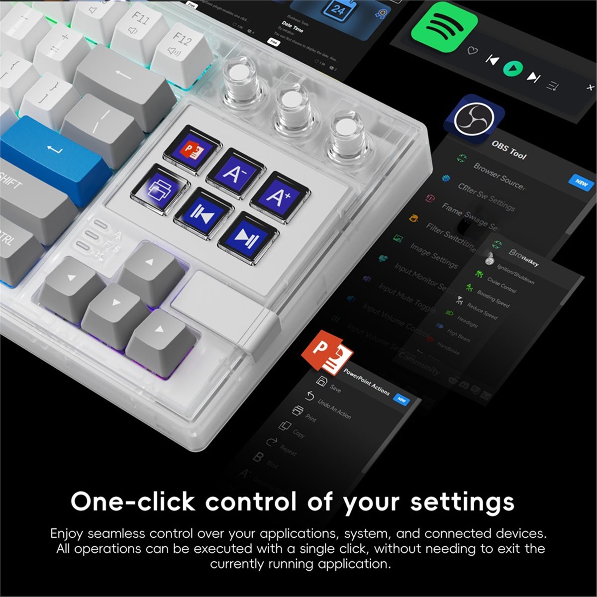 Clavier mécanique visuel LCD p - Gaming Console Keyboard avis et prix