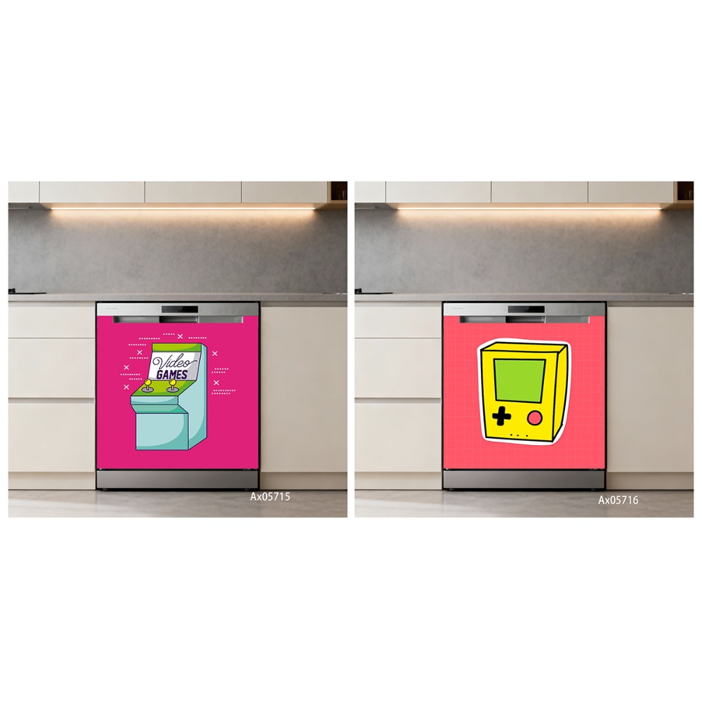 Autocollant de porte de lave-v - Gaming Console In 90S avis et prix